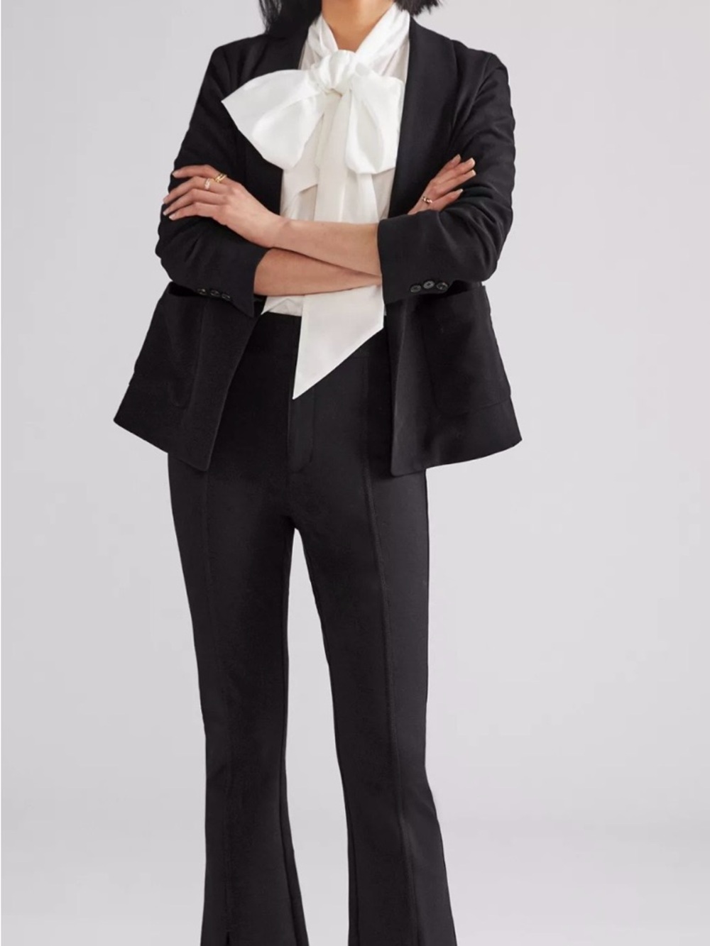 Anthropologie Maeve Slit-Front Flared Ponte Pants